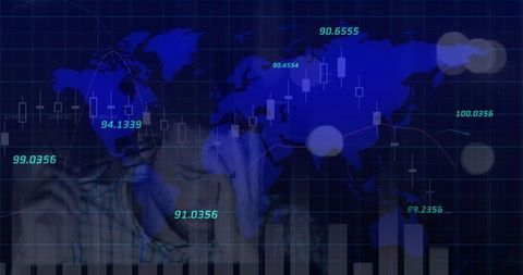 Global Financial Analysis with Digital Interface Technology Overlay - Download Free Stock Images Pikwizard.com