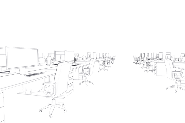 Transparent Vast Open Office Space Outline in Black and White - Download Free Stock Videos Pikwizard.com