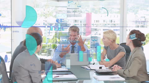 Business Team Collaborating in Data-Driven Meeting