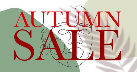 Elegant Autumn Sale Promotion with Artistic Line Art Background - Download Free Stock Images Pikwizard.com