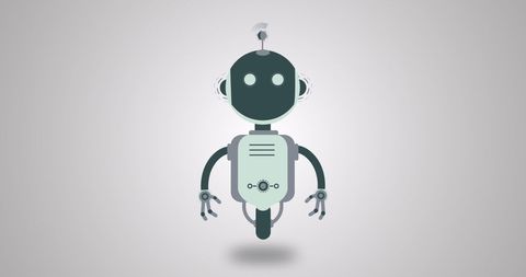 Friendly Robot Backdrop with Copy Space - Download Free Stock Images Pikwizard.com
