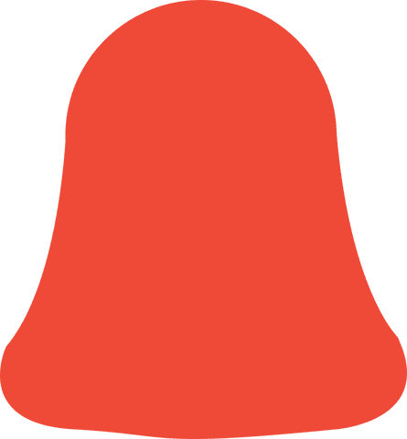Abstract Red Bell Shape on Transparent Background Vector - Download Free Stock Videos Pikwizard.com