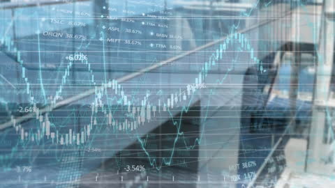 Digital Data Processing with Abstract Cityscape Background