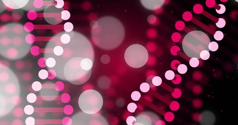 Abstract DNA Strands with Glowing Light Circles Background - Download Free Stock Images Pikwizard.com