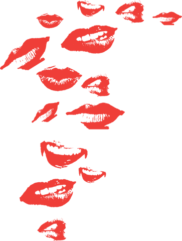 stylized red lips pattern on transparent background for glamorous design - Download Free Stock Videos Pikwizard.com