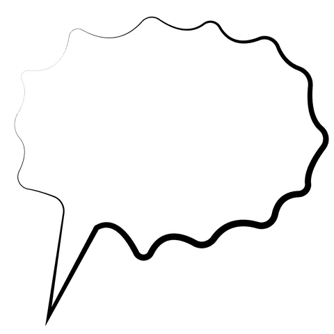 Speech bubble illustration with transparent background