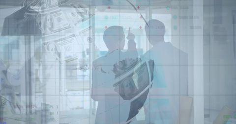 Global Finance Collage with Diverse Business Professionals