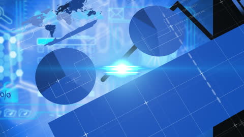 Digital Data Processing with Futuristic Blue Technology Design