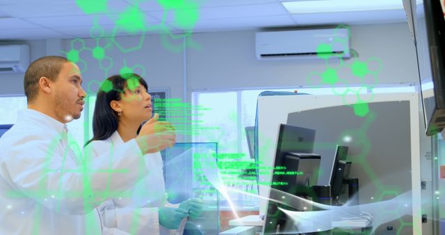 Diverse Scientists Analyzing Digital Data Interfaces in Laboratory - Download Free Stock Images Pikwizard.com