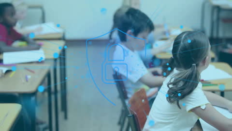 Diverse Schoolchildren Learning with Digital Security Interface
