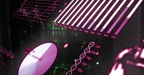 Futuristic Data Processing Interface with Charts and Diagrams - Download Free Stock Images Pikwizard.com