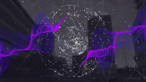 Futuristic Globe Animation Digital Communication Concept