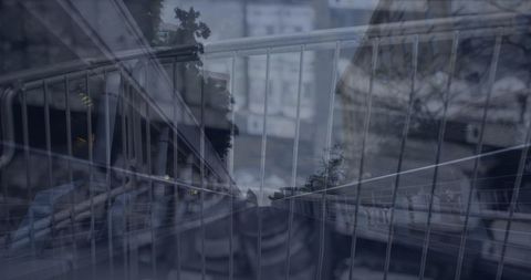 Abstract Urban Landscape with Layered Architectural Elements