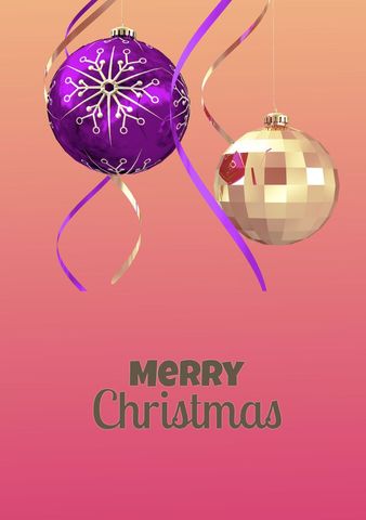 Festive Christmas Ornament Background with Holiday Greetings
