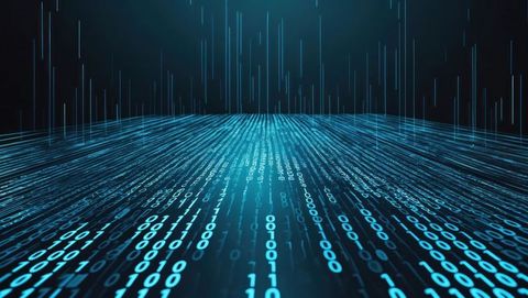 Glowing Binary Digits Form Virtual Data Landscape - Download Free Stock Images Pikwizard.com