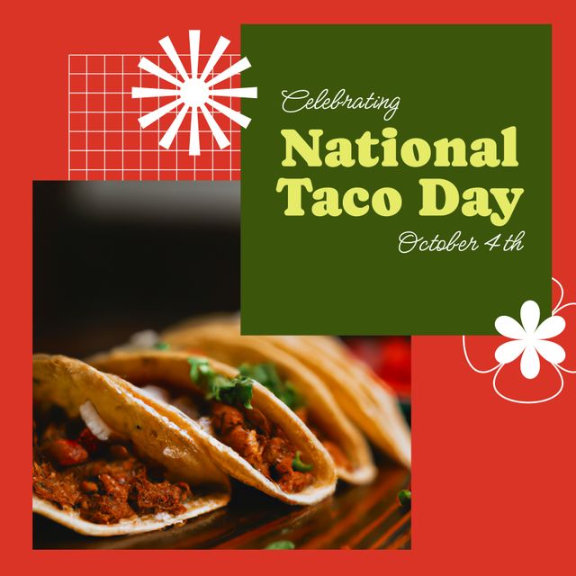 Celebrating National Taco Day with Delicious Tacos - Download Free Stock Templates Pikwizard.com