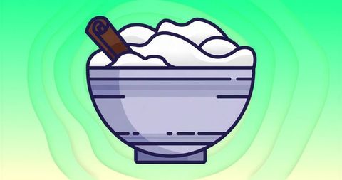 Minimalist dessert bowl in pastel artistic illustration