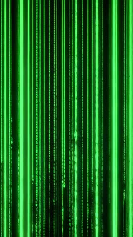 Neon Green Code Rain Vertical Loop Video for Cybersecurity, Tech, Sci-Fi Visuals