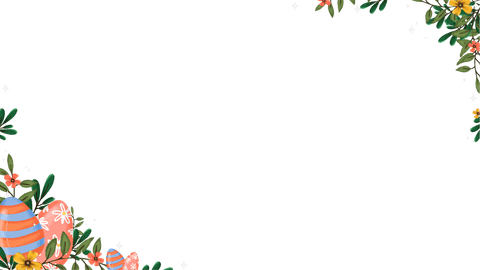 Easter Border with Colorful Eggs and Flowers on Transparent Background - Download Free Stock Videos Pikwizard.com