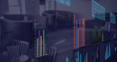 Data Visualization in Office Scene with Graph Animation