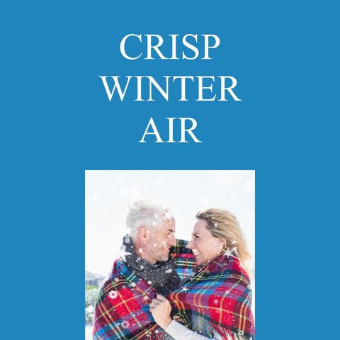 Joyful Couple Embracing in Snowy Winter Wonderland