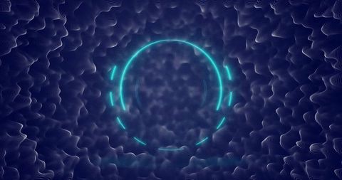futuristic neon circles with digital abstract waves - Download Free Stock Images Pikwizard.com