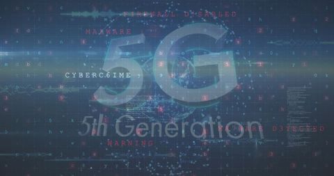 5g global network with cybersecurity threat overlay