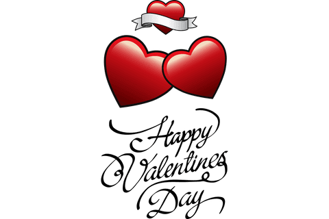 Valentine's Day Text with Vibrant Hearts on Transparent Background - Download Free Stock Videos Pikwizard.com