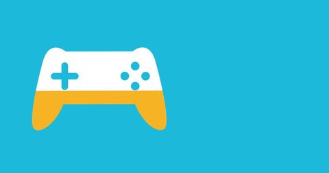 minimalist game controller with blue background vector - Download Free Stock Images Pikwizard.com