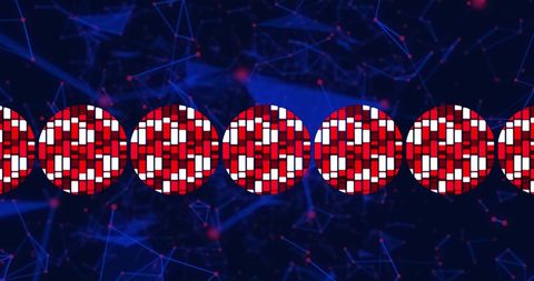 Abstract Red and White Circle Patterns on Navy Blue Background - Download Free Stock Images Pikwizard.com