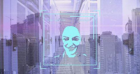 Digital Profile Overlay Against Futuristic City Skyline - Download Free Stock Images Pikwizard.com