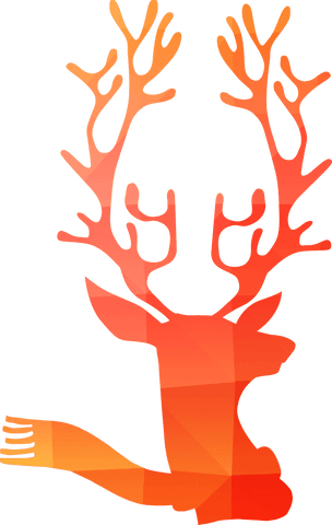 transparent geometric reindeer illustration with gradient colors - Download Free Stock Videos Pikwizard.com