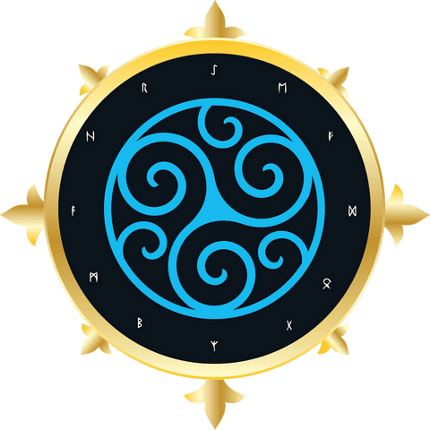 gold fleur-de-lis frame with blue triskelion on transparent background - Download Free Stock Videos Pikwizard.com