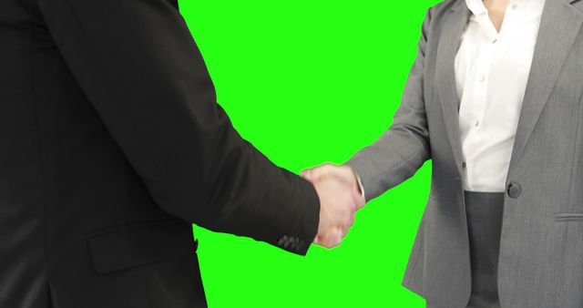 Business People Shaking Hands with Green Screen Background - Download Free Stock Images Pikwizard.com