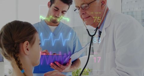 Digital Technology in Medical Checkup with Heart Monitor Data - Download Free Stock Images Pikwizard.com