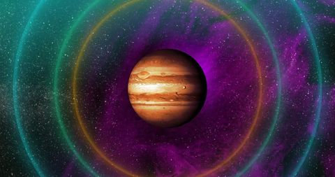 Colorful Radiance Surrounding Jupiter in Cosmic Vortex - Download Free Stock Images Pikwizard.com