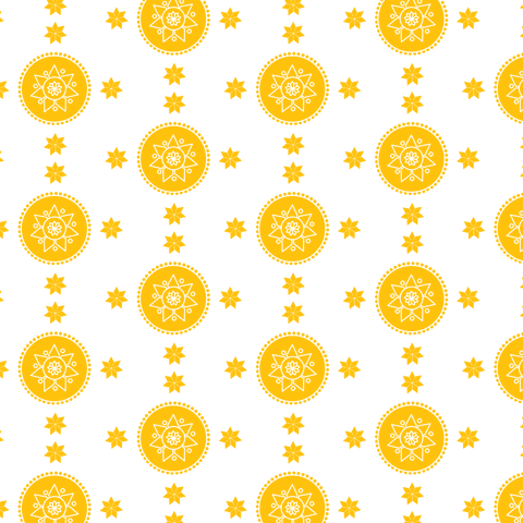 yellow circular and star pattern on transparent background - Download Free Stock Videos Pikwizard.com