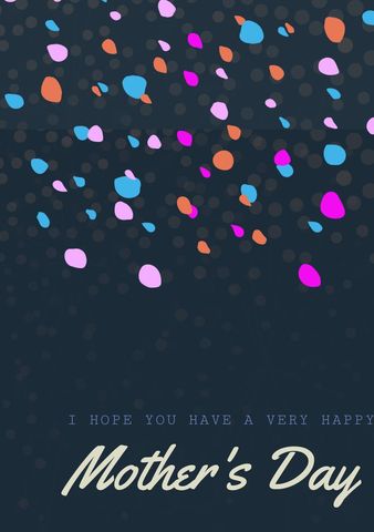 Vibrant Confetti Mother's Day Celebration Card - Download Free Stock Templates Pikwizard.com