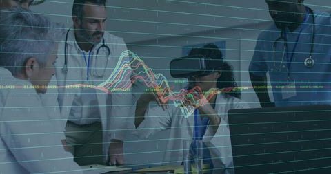 Clinicians using virtual reality for real-time data visualization and collaboration