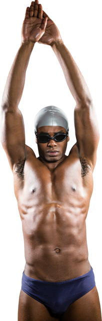 Transparent Background of Athletic Swimmer Ready to Dive - Download Free Stock Videos Pikwizard.com