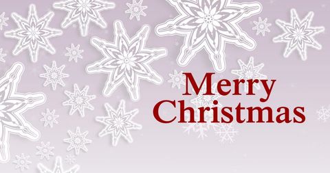 Elegant Merry Christmas Card Snowflakes Beige Background - Download Free Stock Images Pikwizard.com