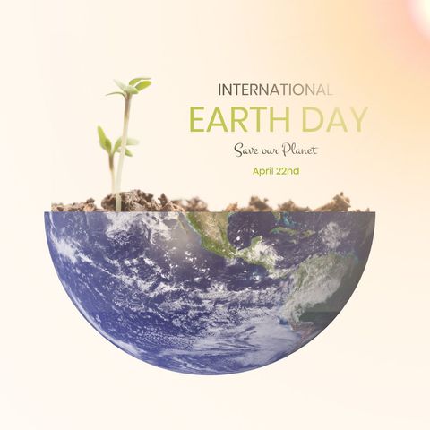 earth day concept with globe and seedling illustration - Download Free Stock Templates Pikwizard.com