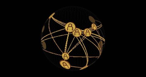Global Network Connections on Digital Sphere Concept - Download Free Stock Images Pikwizard.com