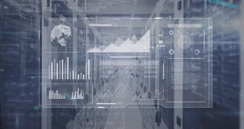 Digital Analytics Interface on Dynamic Server Background