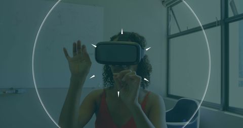 Immersed in virtual reality experience