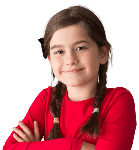 cute smiling little girl with braids on transparent background - Download Free Stock Videos Pikwizard.com