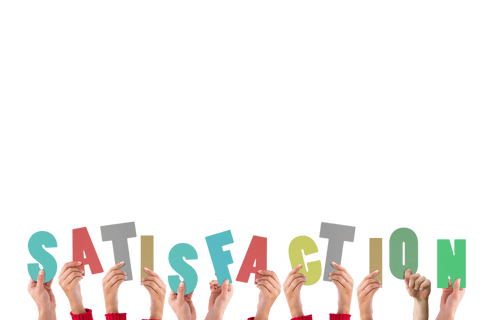 diverse hands lifting word satisfaction transparent background - Download Free Stock Videos Pikwizard.com
