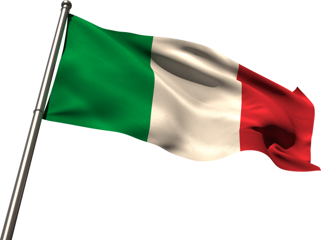 Transparent Italian Flag Waving on Metal Pole - Download Free Stock Videos Pikwizard.com