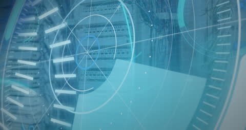 Abstract Digital Concept With Geometric Overlay and Technology Nodes