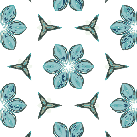 Seamless Blue Floral Design, Transparent Background, Isolated Pattern - Download Free Stock Videos Pikwizard.com